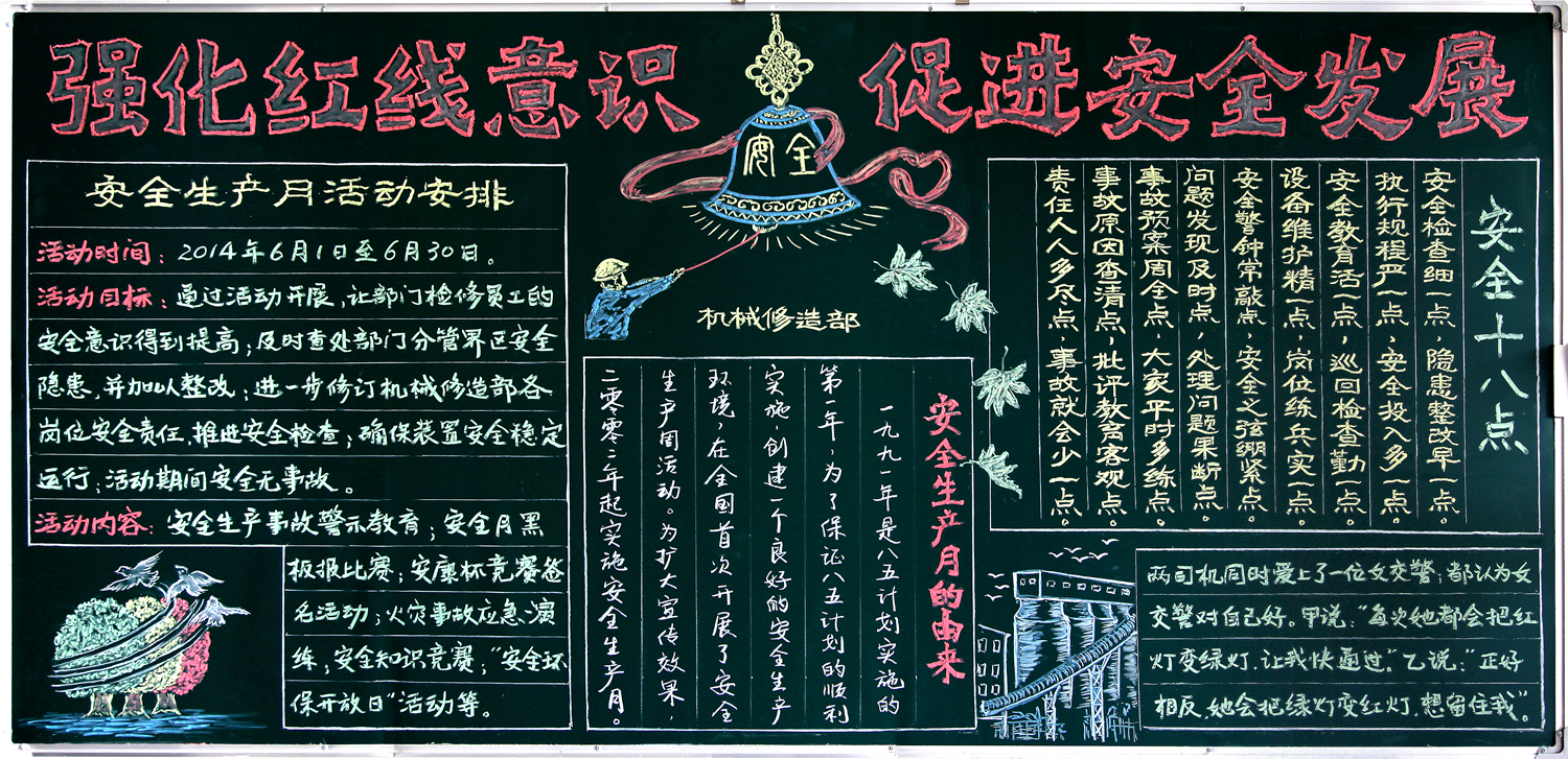 公司举办 2014年安全生产月黑板报展览 陕西渭河煤化工集团有限责任